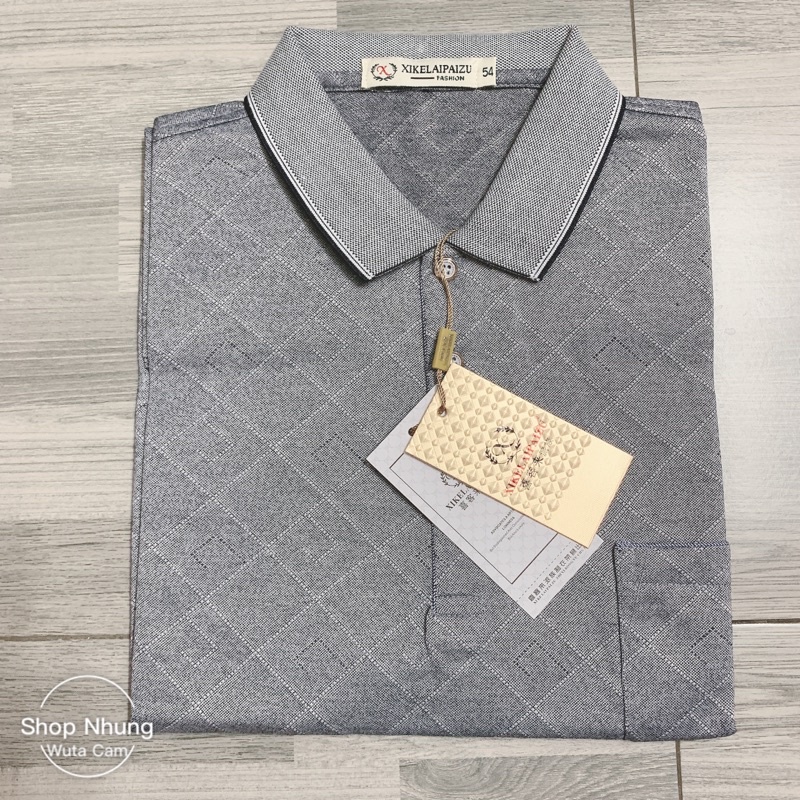 ÁO PHÔNG áo thun nam trung niên cộc tay cổ bẻ có túi góc | BigBuy360 - bigbuy360.vn