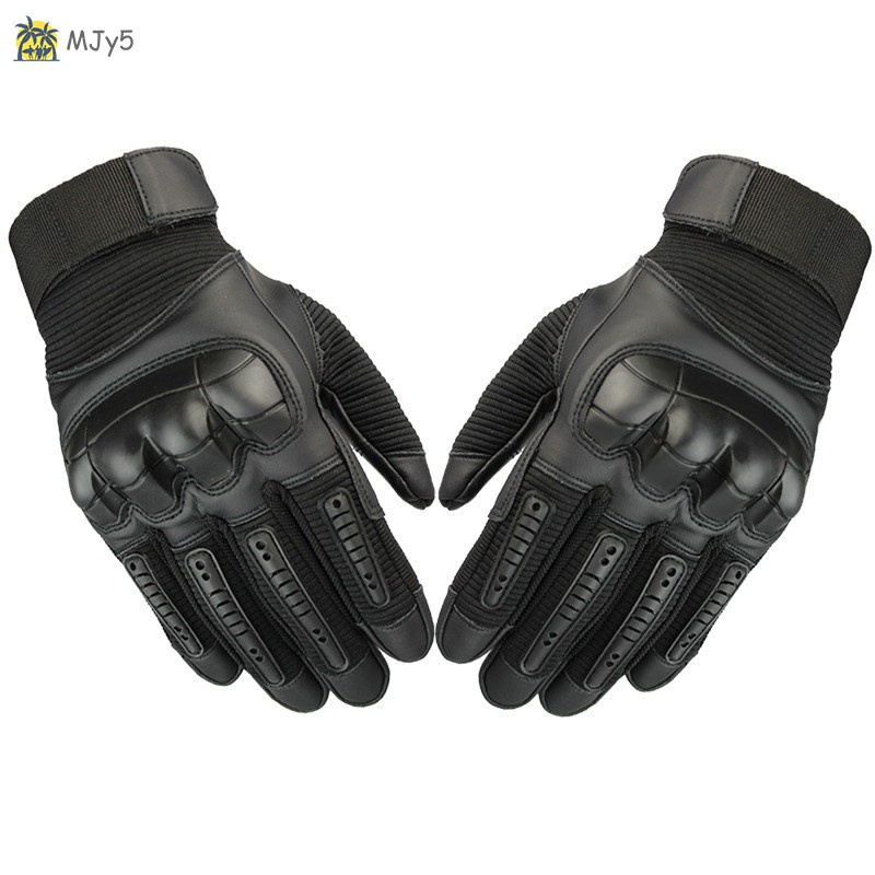 MJy5 Multifunctional Gloves Men Touching Screen Full Finger Gloves Rubber Hard for Motorbike Climbing 