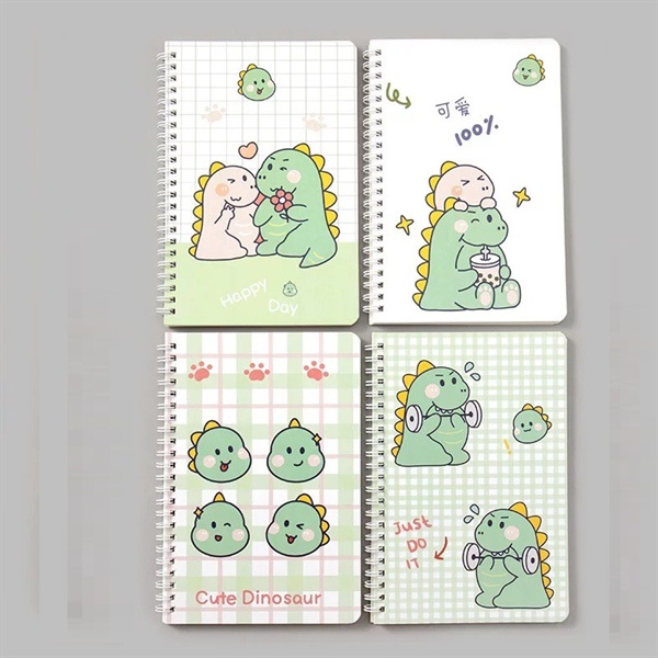 Sổ tay ghi chép, sổ gáy lò xo A5 kẻ ngang 60 trang , bìa họa tiết hoạt hình, nhiều hình cute