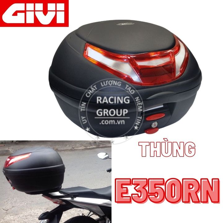 Thùng sau givi E350RN 35 lít tặng kèm đế hàng chính hãng - bảo hành 2 năm