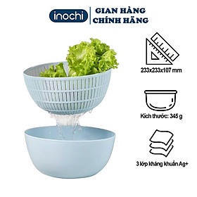 Rổ rửa rau kèm chậu cao cấp _ nhựa cứng cáp