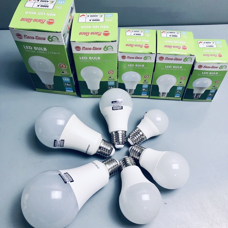 Bóng đèn LED RẠNG ĐÔNG 20w 15w 12w 9w 7w 5w 3w siêu sáng tiết kiệm điện , LED BULB tròn chip SAMSUNG bảo hành 12 tháng