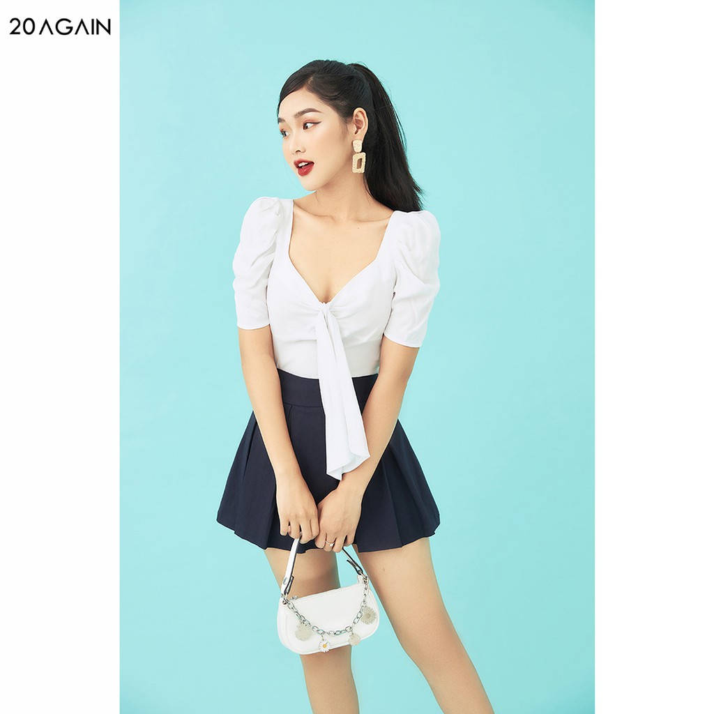 Áo Sơ Mi Thắt Nơ Ngực 20AGAIN ASW1054 | BigBuy360 - bigbuy360.vn