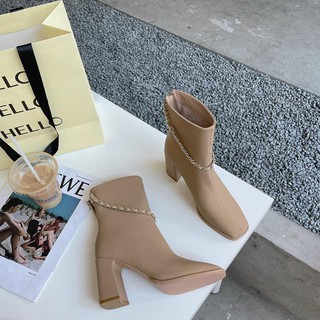 💖FULLBOX BOOT💖 Bốt ngắn cổ 7 phân quai xích thời trang