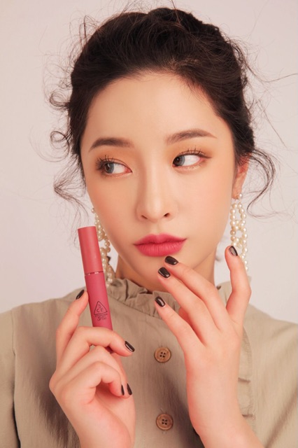 Son 3CE Kem Velvet Lip Tin Màu Pink Break ( hồng đào ) Chuẩn Auth