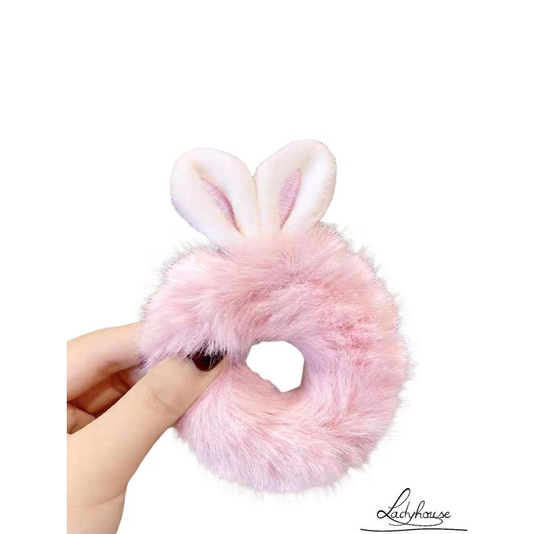 Băng đô cài tóc đính tai thỏ dễ thương cho nữ