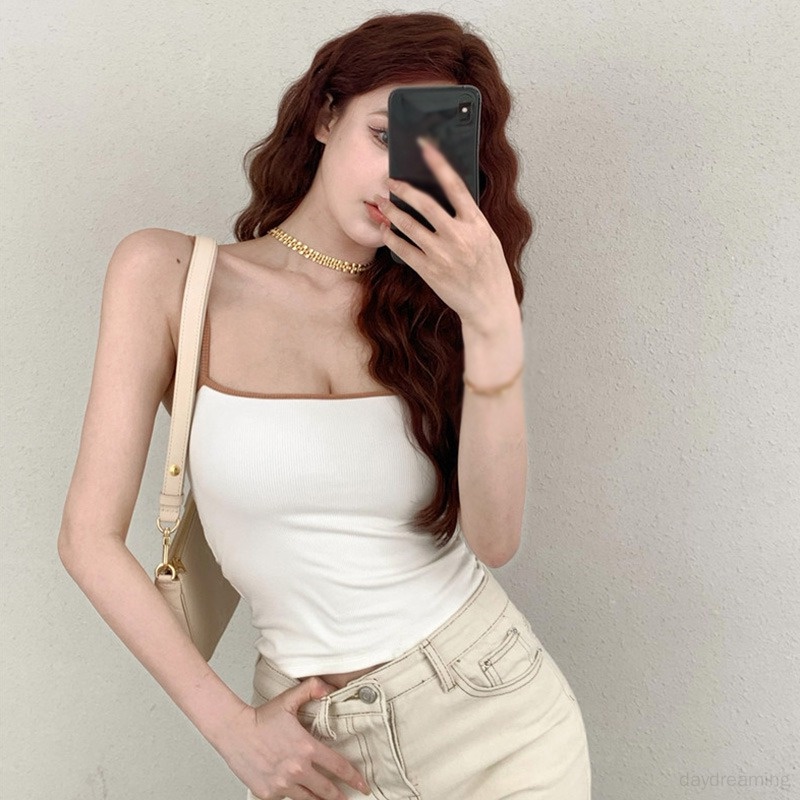 Áo Lửng Hai Dây Hở Lưng Phong Cách Quyến Rũ Dành Cho Nữ
