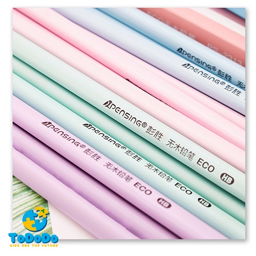 Bút chì gỗ, ngòi bút 2b có tẩy và gọt chì 12 bút dùng vẽ tranh viết chữ cho học sinh.