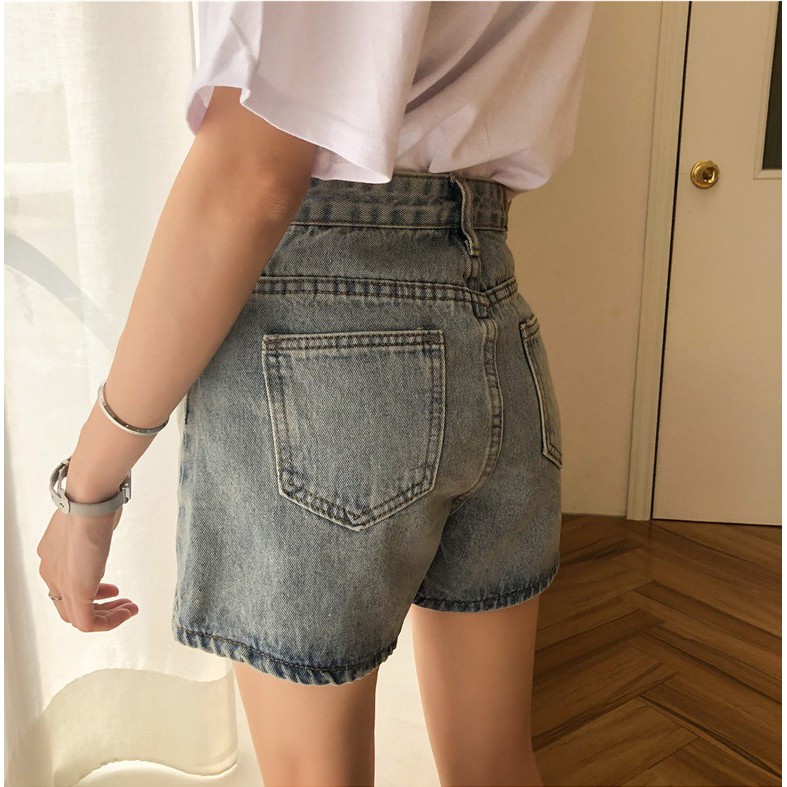 [SẴN] Quần shorts jean nữ lưng cao Ulzzang Quảng Châu QNJ27 | BigBuy360 - bigbuy360.vn
