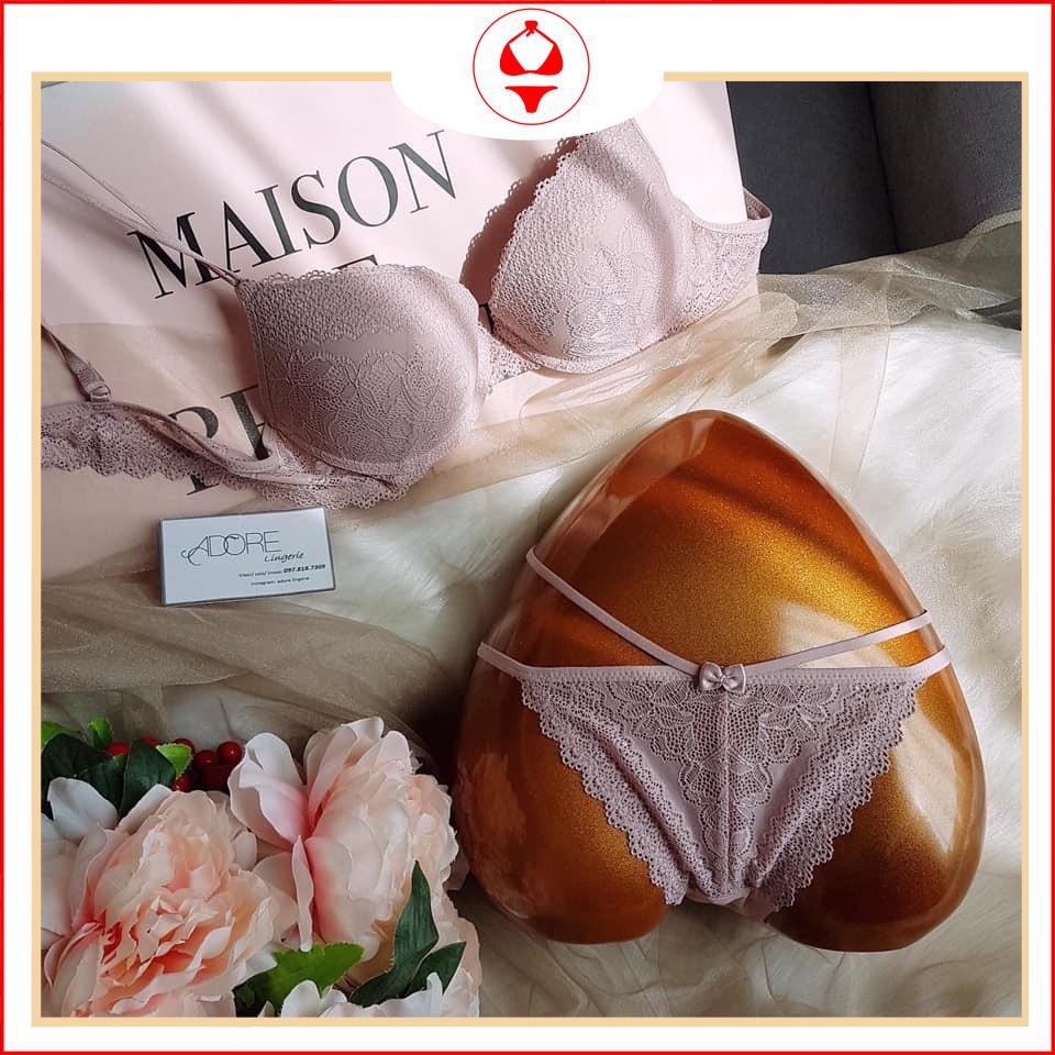 Bộ đồ lót  [nâng ngực ] ,set đồ chip Vic ren quần dây có gọng đệm nâng ngực C199 | BigBuy360 - bigbuy360.vn