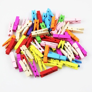 Set kẹp gỗ trơn nhiều màu giá sỉ 10 cái, 20 cái, 50 cái