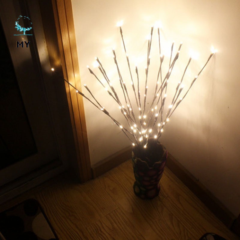 Creative 20 Leds Branch Lights Luminous Wedding Christmas Festival Home Decoration Romantic Willow Twig Branches Lamp