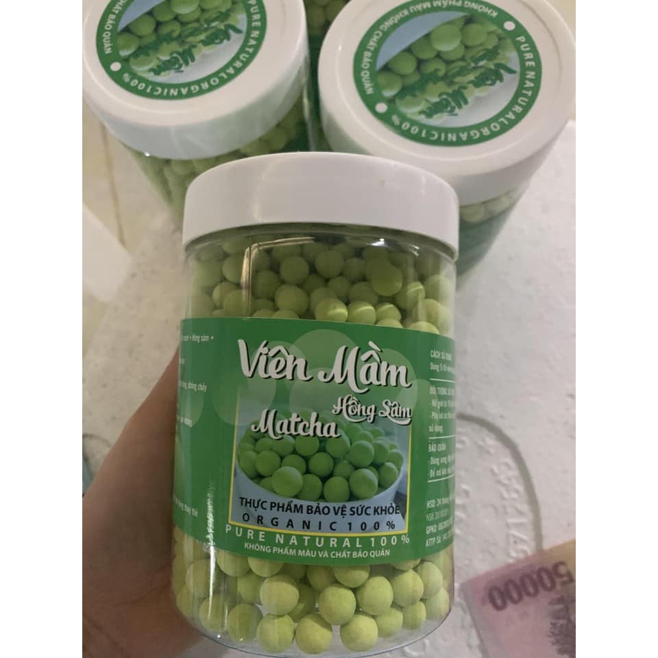 [Mã 156FMCGSALE hoàn 8% đơn 500K] 1 hộp v.iên mầ.m matcha hồng sâm | BigBuy360 - bigbuy360.vn