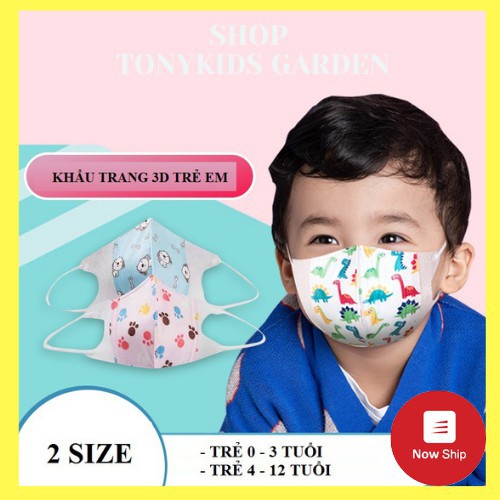 Khẩu trang trẻ em 3D cho bé 0 - 3 tuổi (Nowship/GrabExpress)