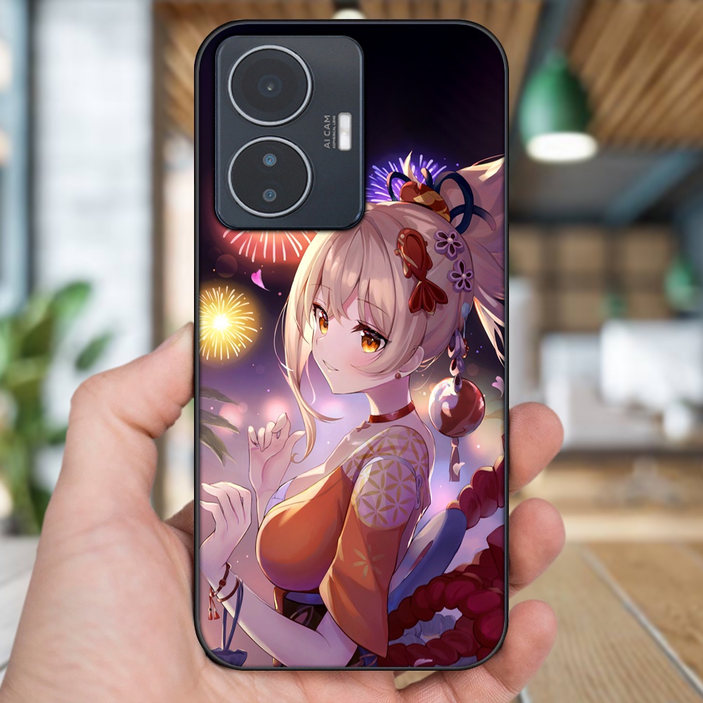Ốp lưng Vivo Y55 2022 viền đen in hình Yoimiya Genshin Impact
