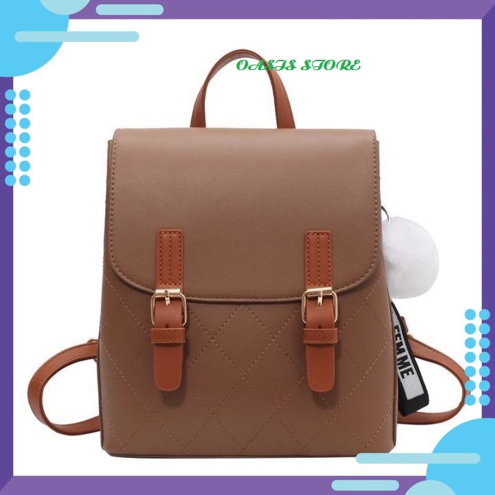 Ba Lô Da Nữ Hàng Hiệu Mini Thời Trang Kiểu Dáng Vintage Hàn Quốc Balo Đeo Chéo Đi Chơi Xinh Xắn Dễ Thương
