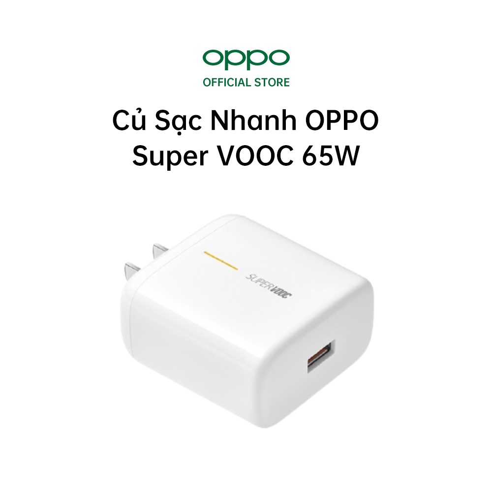 Củ Sạc Nhanh OPPO Super VOOC 65W | Đầu ra USB: 10V - 6.5A | Hàng Chính Hãng OPPO