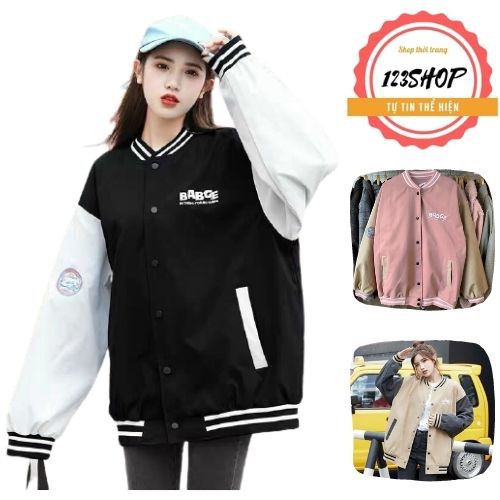 [Mã WASTMAY giảm 15% tối đa 30K đơn 150K] ÁO kHOÁC DÙ BOMBER BADGE - BIGSIZE 123SHOP