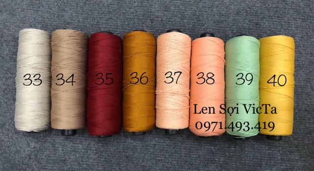 Sợi dệt cotton- 25k/1 cuộn ( Bảng Màu 2)