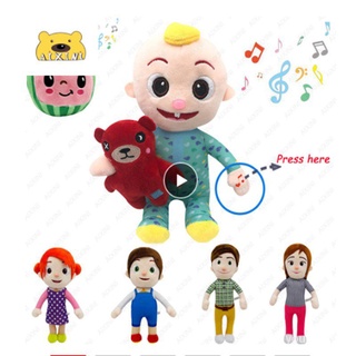 Búp bê nhồi bông đồ chơi hình gia đình cocomelon có nhạc dễ thương