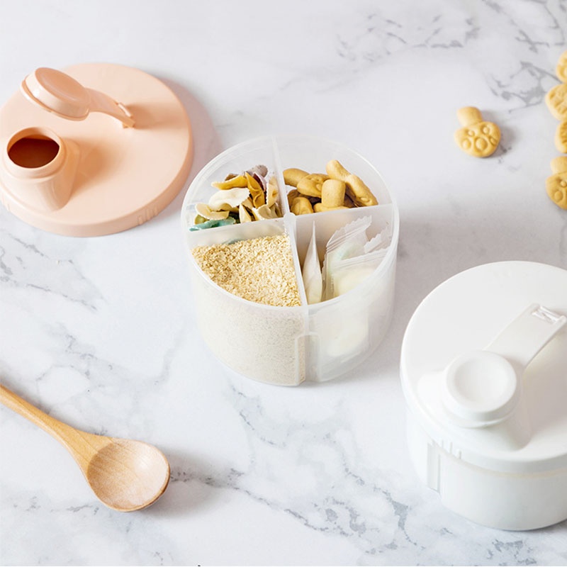 Hộp đựng sữa bột thiết kế 4 ngăn tiện dụng