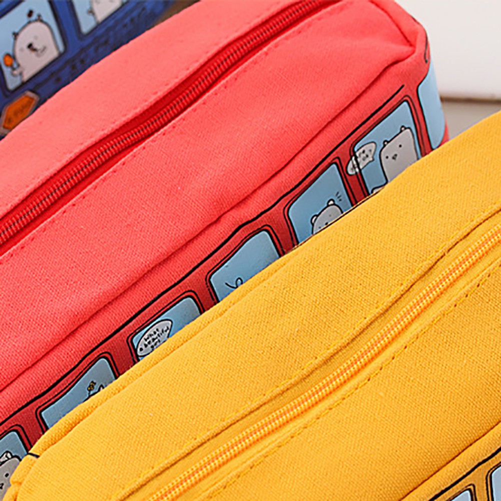 Túi đựng bút hình xe buýt xinh xắn tiện dụng