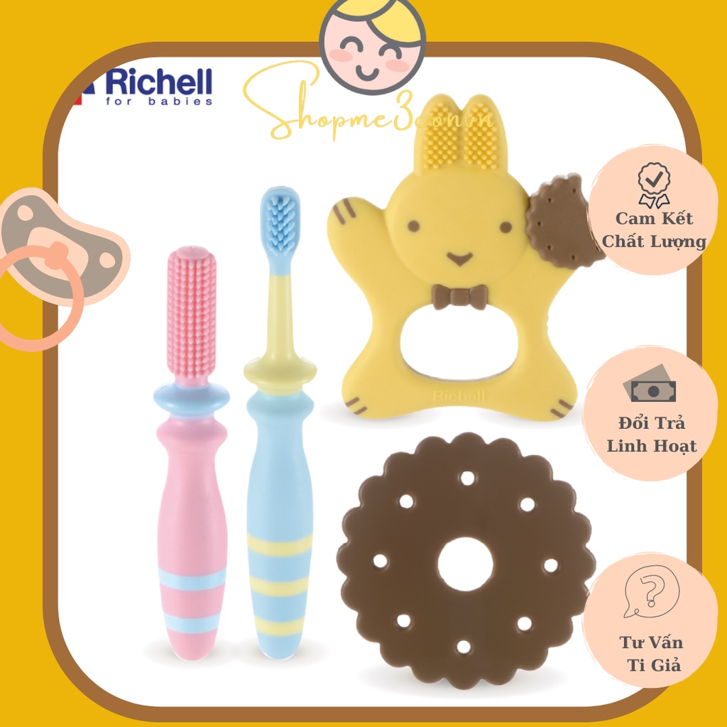 Bộ Bàn Chải Đánh Răng Cho Bé Richell T.L.I Từ 3 - 12 Tháng Tuổi