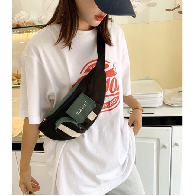 Túi đeo chéo BG6 nam nữ 2 màu đen trắng thời trang | BigBuy360 - bigbuy360.vn