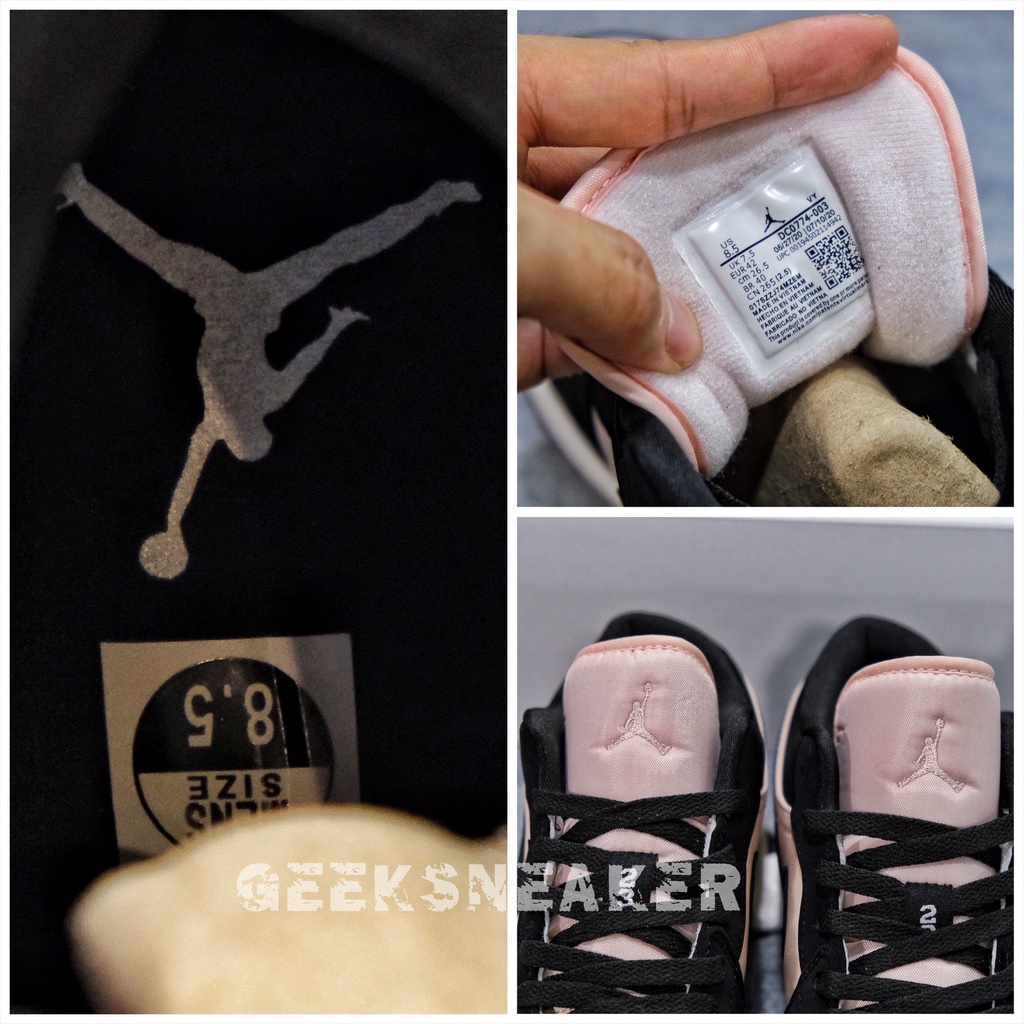 [GeekSneaker] Giày Sneaker Jordan 1 Low Guava - Cổ Thấp