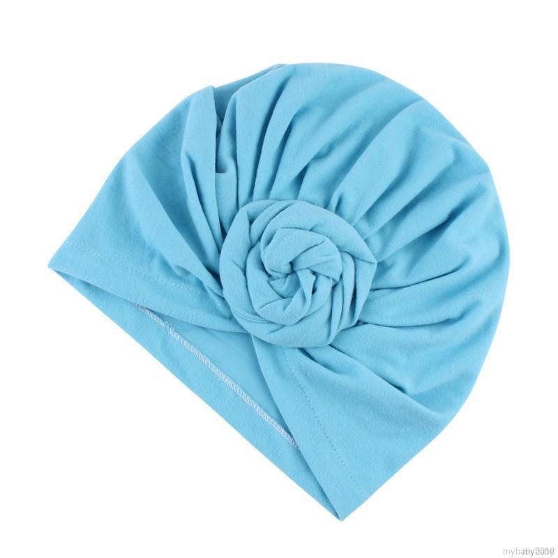 Khăn turban trùm đầu màu trơn phong cách Hồi giáo độc đáo cho bé gái