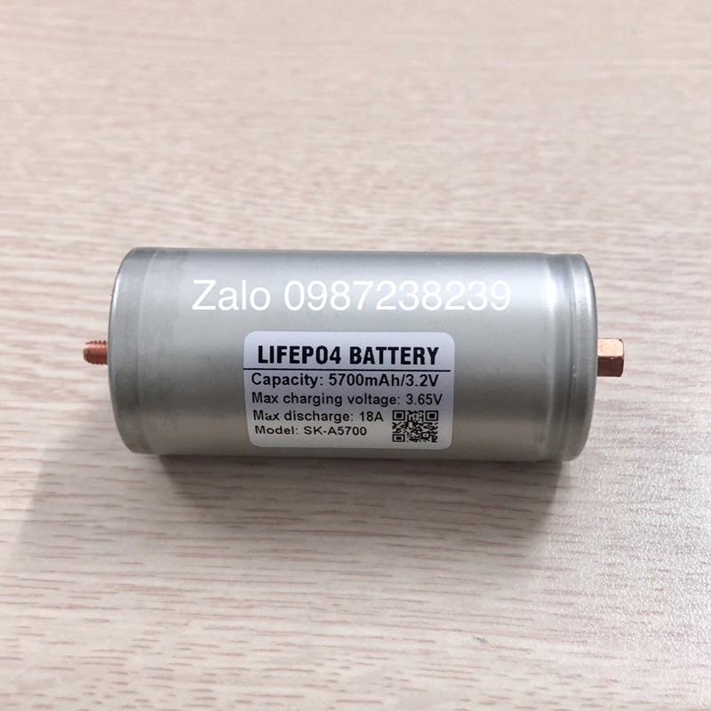 Pin sắt 32650 5700mAh chuẩn dung lượng