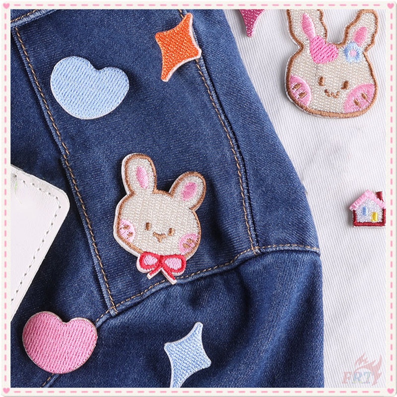 Miếng dán vá quần áo tự làm thiết kế thỏ hoạt hình dễ thương