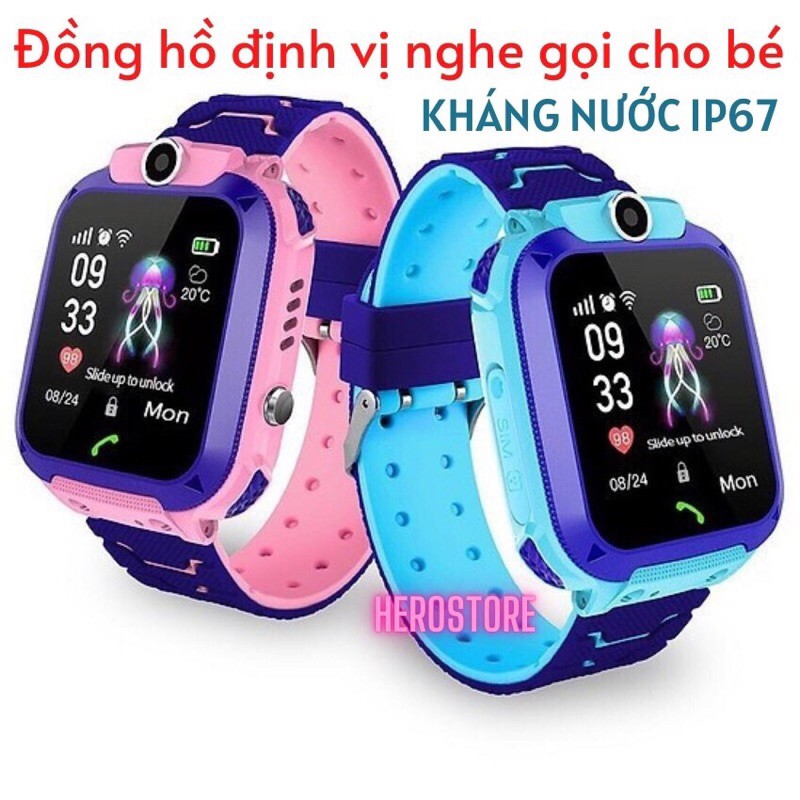 Đồng hồ định vị trẻ em Q12 hỗ trợ nghe gọi chụp ảnh kháng nước IPX6 màn hình 1,44inch màn hình cảm ứng