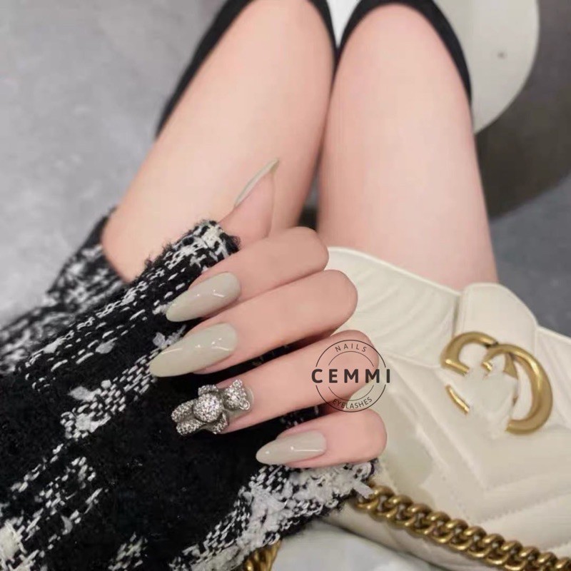 [ NAILBOX ] Charm gấu nền nude
