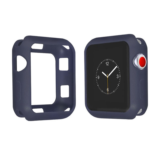 Ốp Silicone Mềm Bảo Vệ Cho Đồng Hồ Thông Minh Apple Watch 38mm 42mm 40mm 44mm series 6 SE 5 4 3 2 1