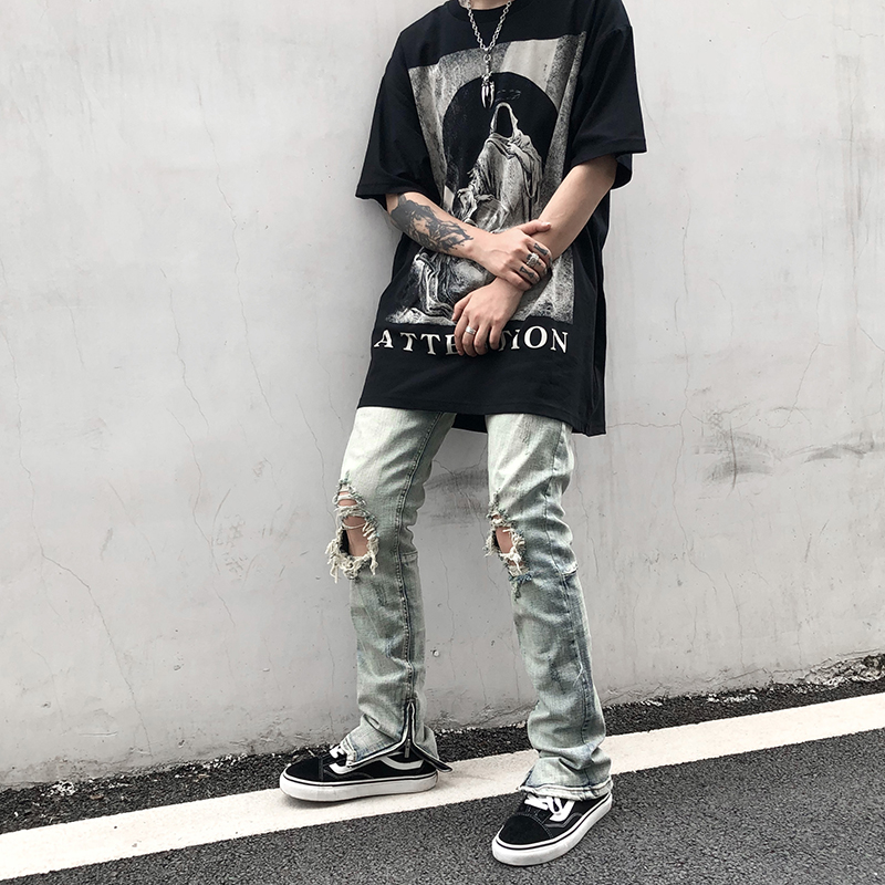 【Black】S-3XL Oversized Tshirt Couple Shirts Korean Tops Baitai Short-sleeved Harajuku Round Collar Temperament New Trend of Literature and Art Fashion T-shirt Ins Fashion Loose T-shirt