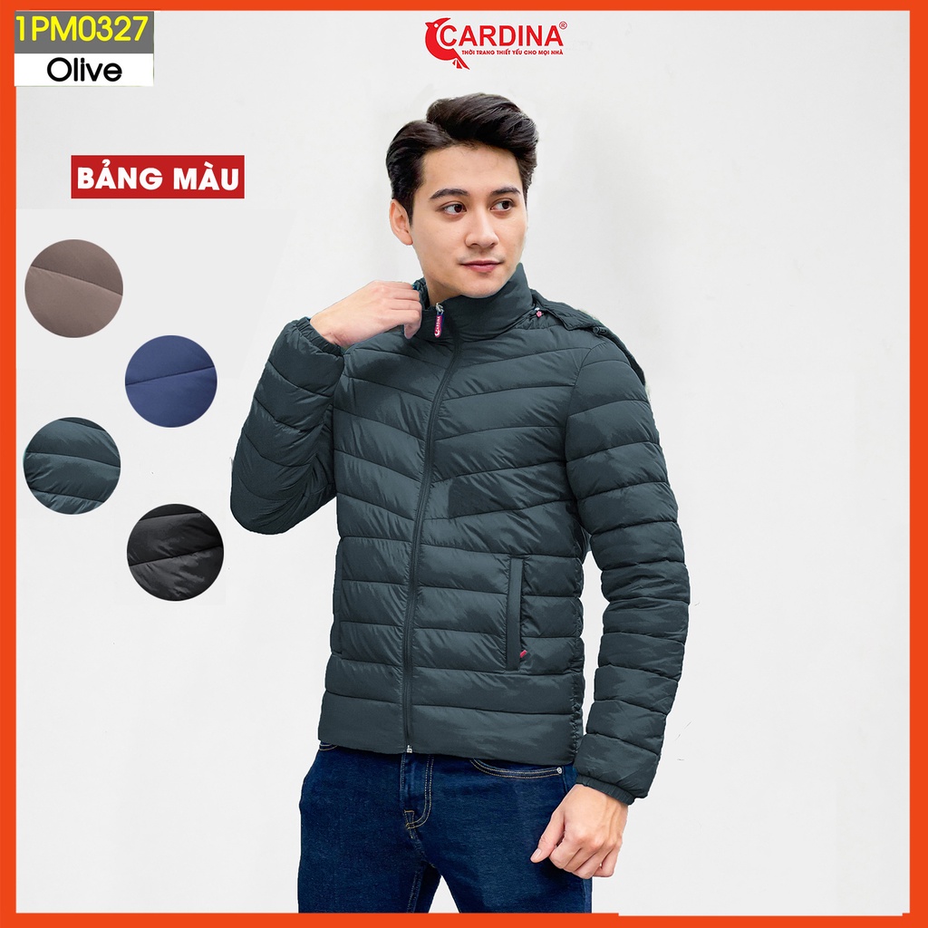 Áo Phao Nam CARDINA Trần Bông Nhật Bản Cao Cấp Siêu Nhẹ Siêu Ấm Chống Nước 1PM03