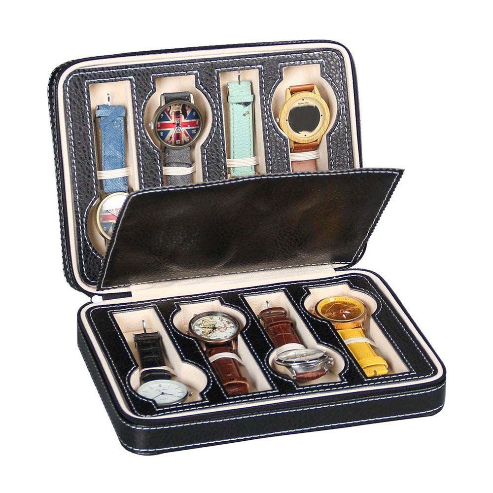 Hộp Đựng Đồng Hồ Đeo Tay 4 / 8 Ngăn Bằng Da PU Cao Cấp