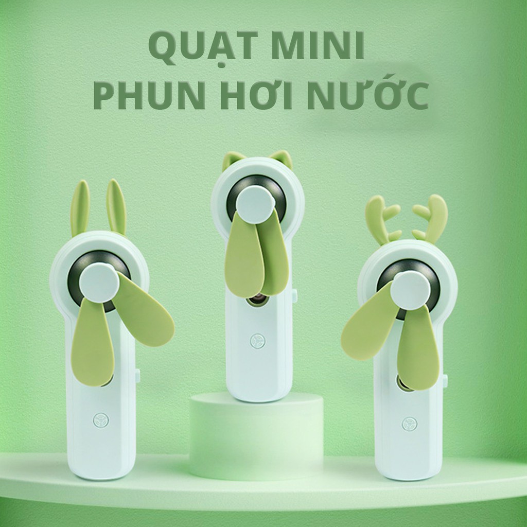 Quạt Hơi Nước Mini Tích Điện Cầm Tay Dễ Thương 1200mah Sạc USB Đa Tiện Ích DFS05