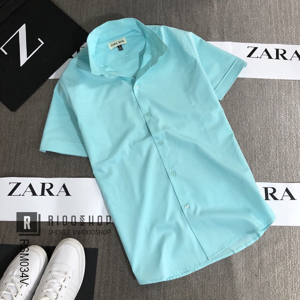 Áo sơ mi nam trơn tay ngắn cao cấp nhiều màu cực đẹp RSM034V | BigBuy360 - bigbuy360.vn