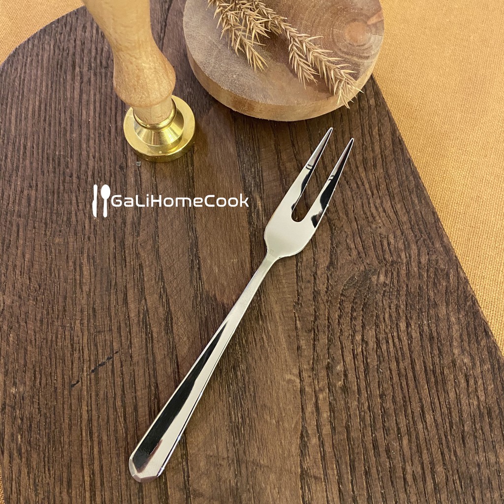 Dĩa, nĩa ăn ốc, ăn trái cây, ăn hoa quả 2 cạnh inox 304 BH phong cách Châu Âu sang trọng cao cấp | GaliHomecook BH71