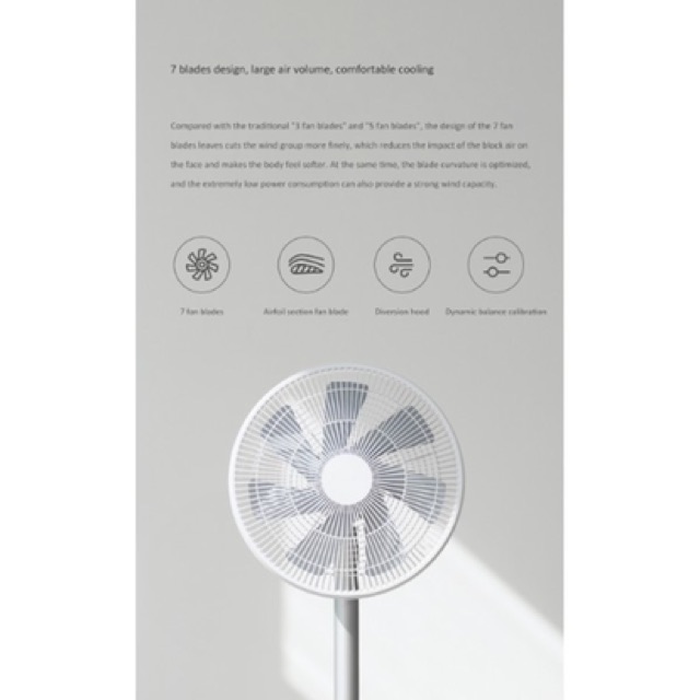 Quạt cây tích điện 2800mAh thông minh Xiaomi Fan 2S