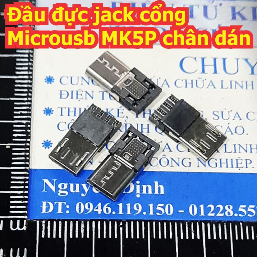 10 cái Đầu jack cổng microusb đực MK5P 5P chân dán kde7986
