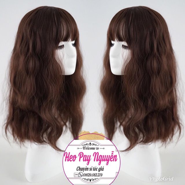 Tóc giả nguyên đầu xù sóng  FREESHIP ❤️ nguyên đầu xù lỡ tặng kèm lưới