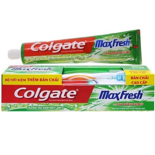 (Tặng Bàn chải cao cấp) Kem Đánh Răng Colgate 180g/ 230g-Hương Trà Xanh