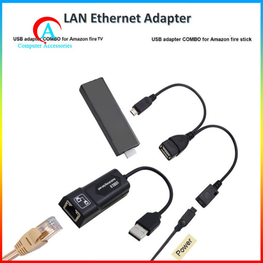 1 Set Micro Usb 2.0 To Ethernet Rj45 Network Lan Adapter Card Thẻ