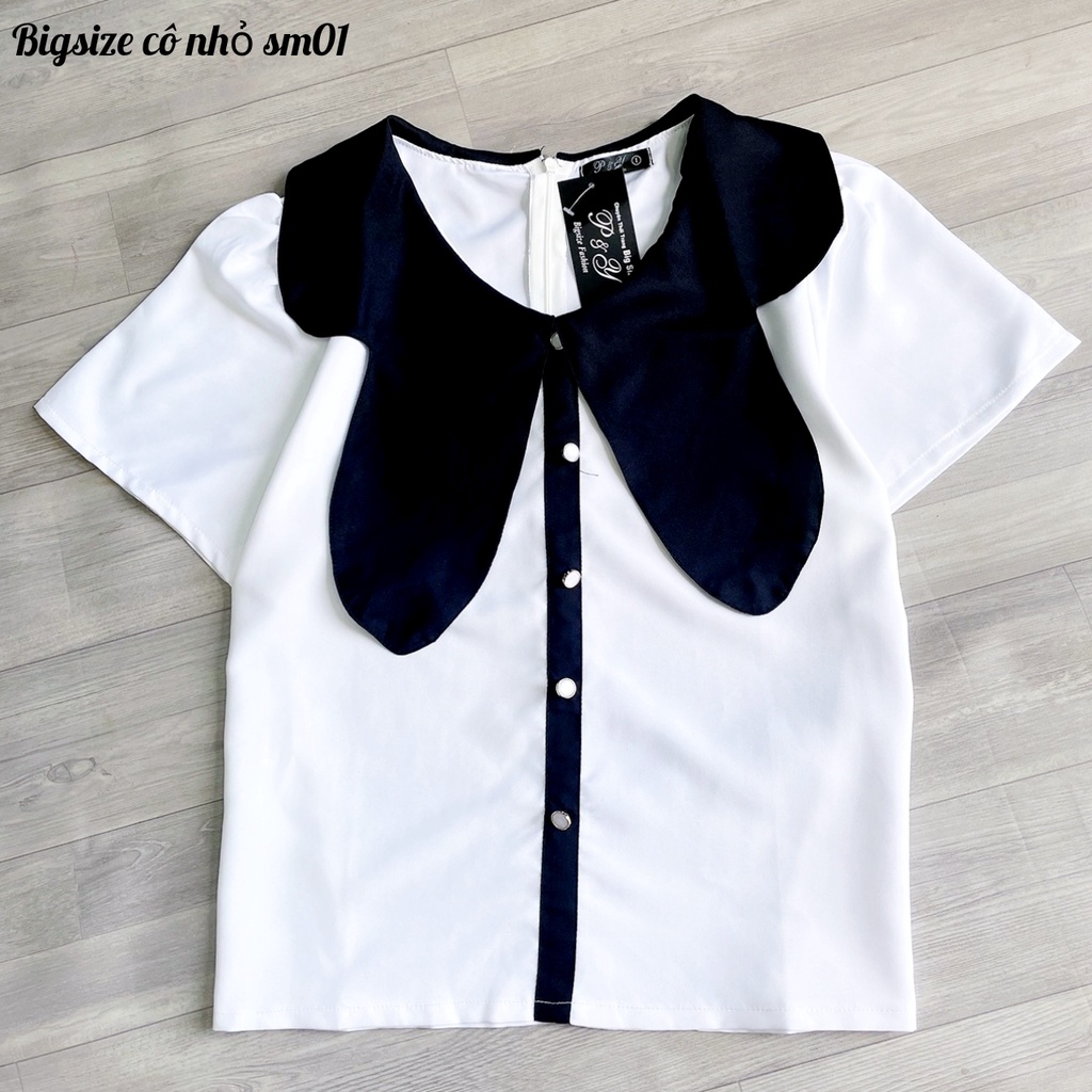 Áo Sơ Mi Kiểu Bigsize Công Sở Phom Lửng ,Đi Học ,ĐI Chơi,Đi Làm Dễ Thương MÃ SM01
