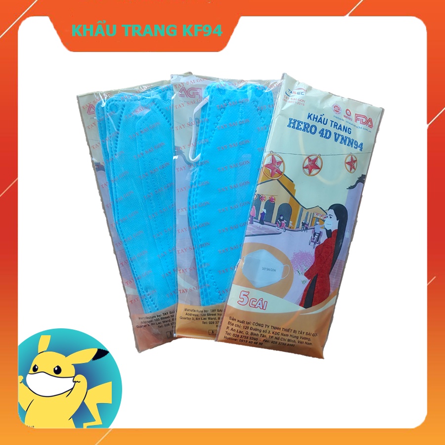 Khẩu Trang Y Tế KF94 Tây Sài Gòn  Cái Đủ Màu