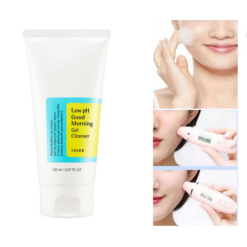 Sữa rửa mặt dạng gel COSRX 150ml chiết xuất trà xanh độ pH thấp sử dụng buổi sáng