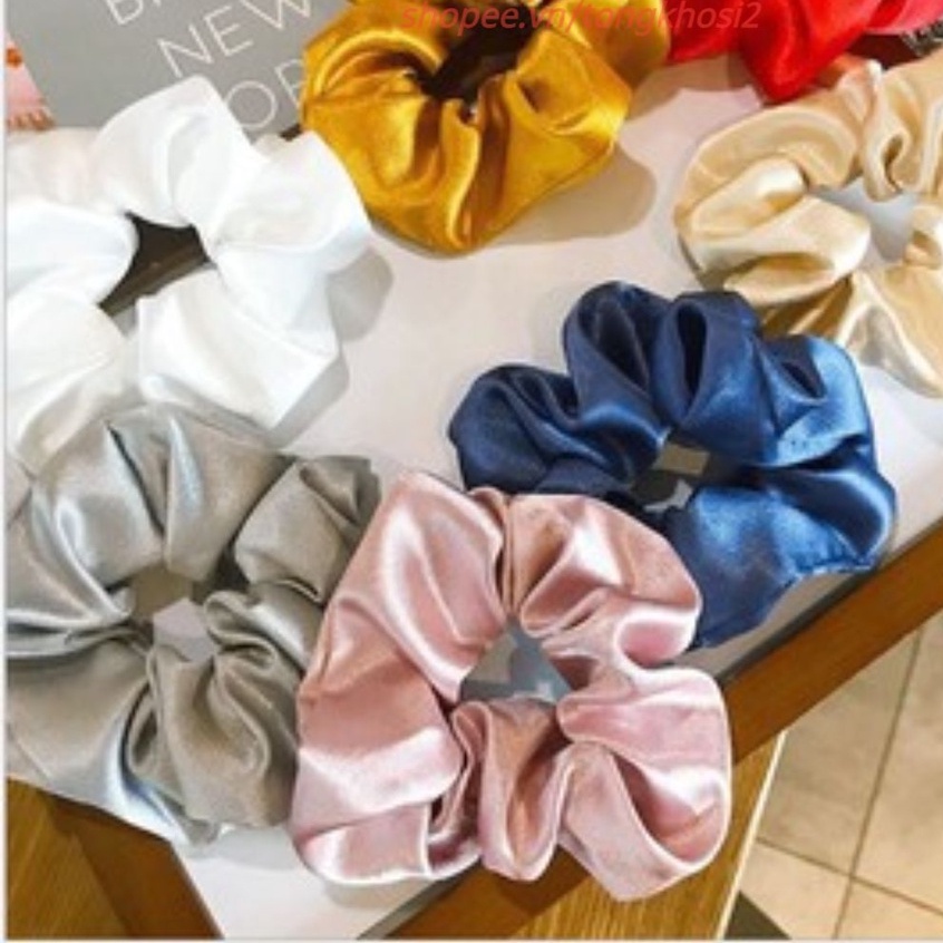 (Bán Buôn Sỉ) Buộc tóc vải satin siêu to